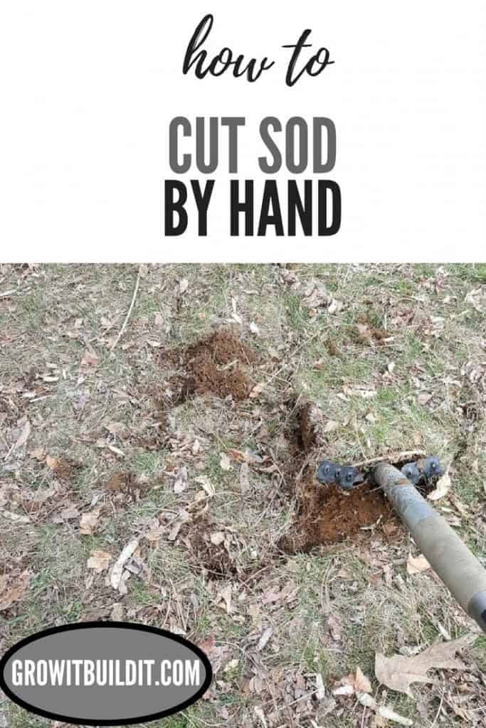 Illustrated guide how to remove grass / clear sod for a garden by hand