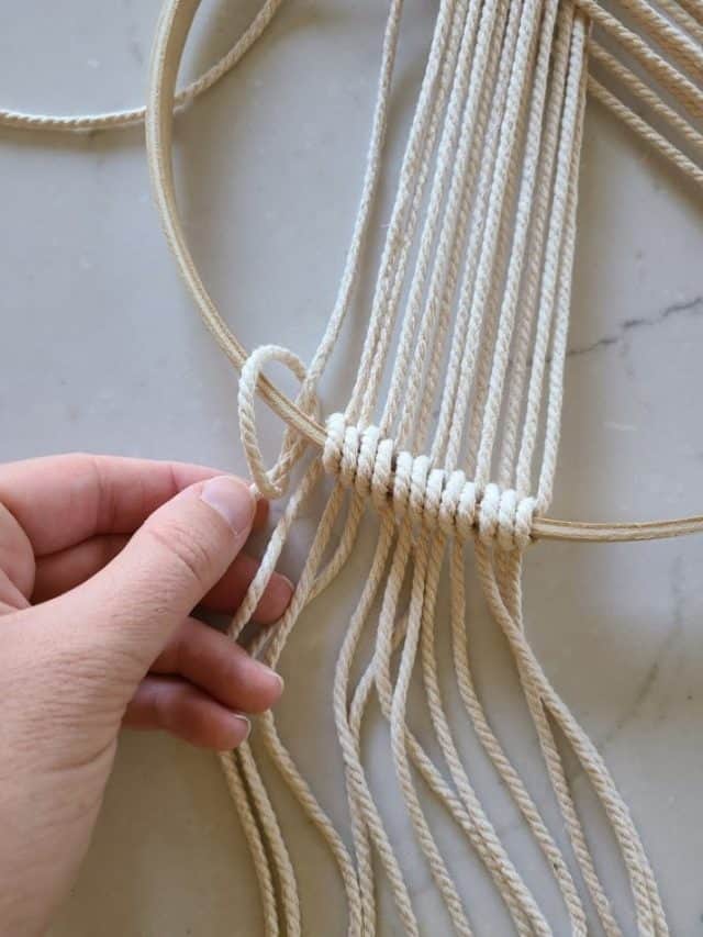 How To Make Modern Macrame Wall Hanging on Embroidery Hoop GrowIt BuildIT