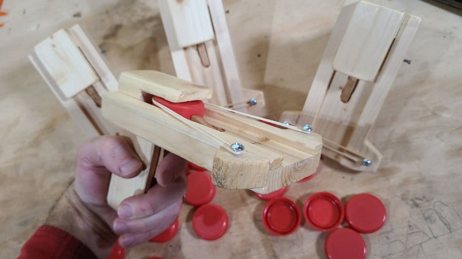 DIY toy gun milk jug cap